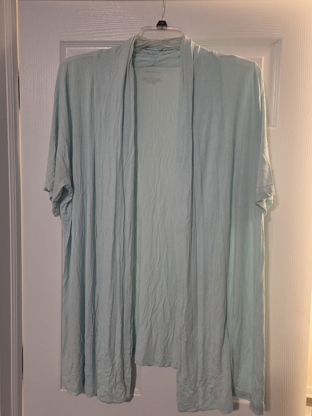 Lane Bryant Light Mint Open-Front Cardigan Hoodie